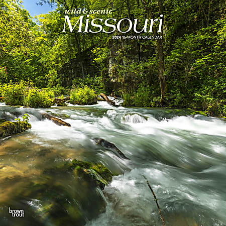 2024 BrownTrout Monthly Square Wall Calendar, 12" x 12", Missouri Wild & Scenic, January to December