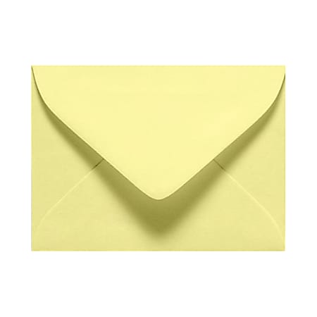 LUX Mini Envelopes, #17, Gummed Seal, Lemonade Yellow, Pack Of 500