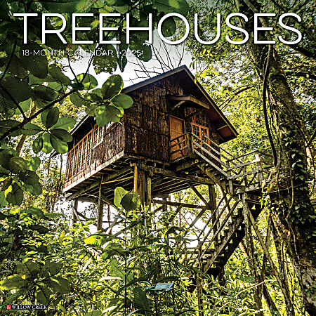 2025 Willow Creek Press Wall Calendar, 12” x 12”, Treehouses, January 2025 To December 2025, 46647