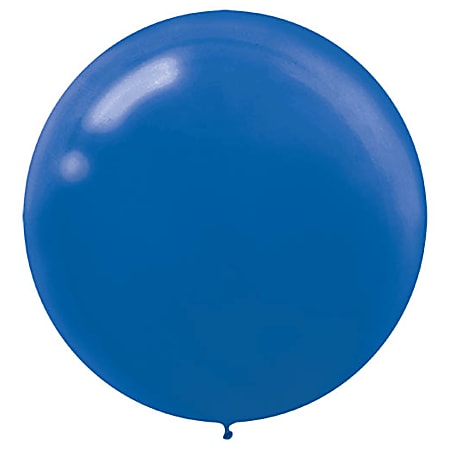 Amscan 24" Latex Balloons, Bright Royal Blue, 4 Balloons Per Pack, Set Of 3 Packs