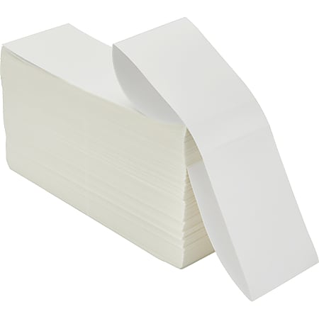 Zebra Z-Perform 1000D Thermal Label - 4"x 6" - Permanent Adhesive - Direct Thermal - White - Paper, Acrylic - 2000/Roll - 2/Pack - Perforated, Fanfold