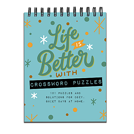 TF Publishing Crossword Puzzle Pad Books, Life Is Better, Set Of 2 Books