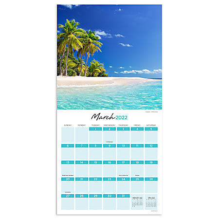 2019 Tropical Beaches Wall Calendar Beaches by TF Publishing