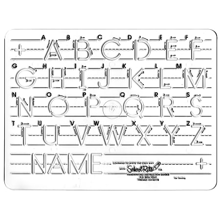 School Rite Handwriting Instruction Guide Template, Uppercase
