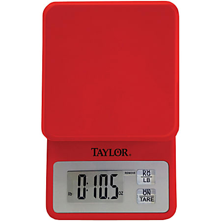 Taylor Digital Food Scale 8 x 9.4 x 2.8 Silver - Office Depot