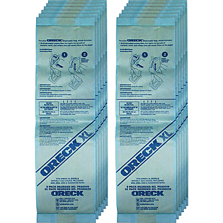Oreck XL Upright Single-wall Filtration Bags - 12