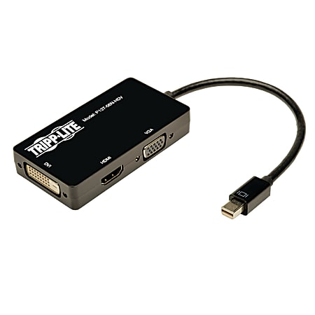 Tripp Lite 6in Mini DisplayPort to VGA / DVI / HDMI Adapter Converter mDP 6"