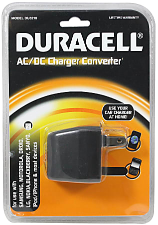 Duracell® AC/DC Wall Charger For USB Devices, Black