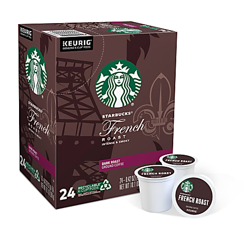 Starbucks® Single-Serve Coffee K-Cup®, French Roast, Carton Of 24