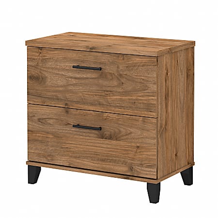 Bush Furniture Somerset 17"D Lateral 2-Drawer File Cabinet, Fresh Walnut, Delivery