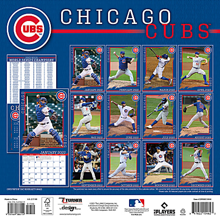 Cubs Schedule For 2022 Lang Wall Calendar Chicago Cubs 2022 - Office Depot