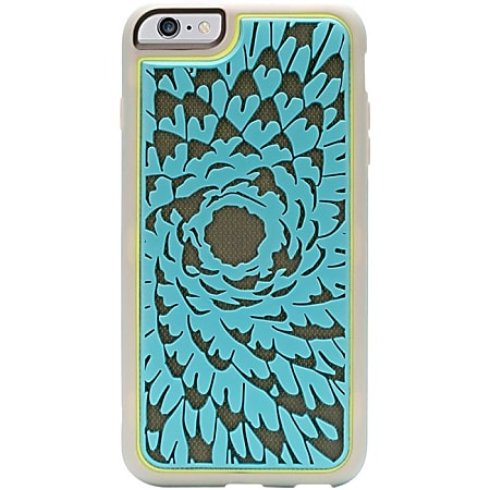 Griffin Identity Performance for iPhone 6 Plus, Flower - For iPhone - Textured Flower - Navy - Shock Absorbing, Impact Resistant, Chip Resistant, Scratch Resistant, Skid Resistant, Drop Resistant - Rubber, Polycarbonate Plastic, Fabric - 48" Drop Height