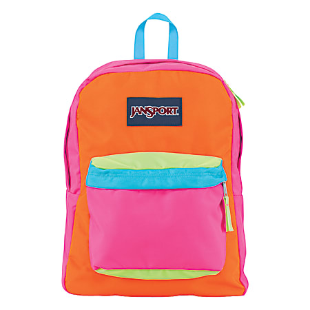 JanSport® SuperBreak® Backpack, Fluorescent Pink/Orange