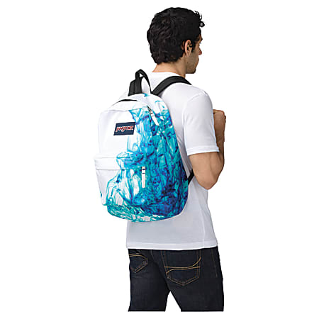 JanSport SuperBreak Backpack Multi Blue Drip Dye Office Depot