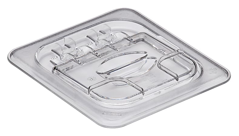 Cambro Camwear GN 1/6 FlipLids, Clear, Set Of 6 Lids