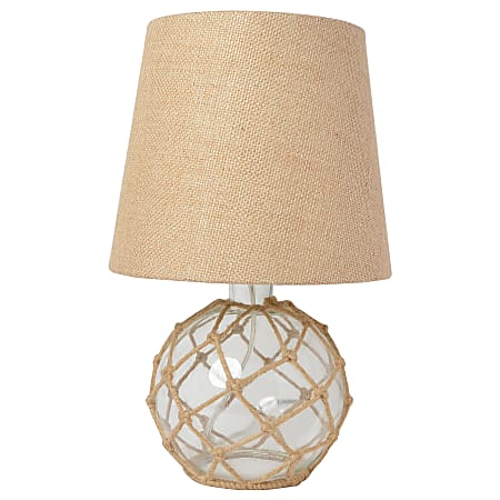 Elegant Designs Buoy Netted Glass Table Lamp, 15-1/4"H,