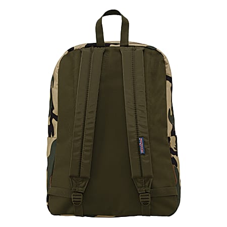 JanSport SuperBreak Backpack Desert Beige Conflict Camo Office Depot