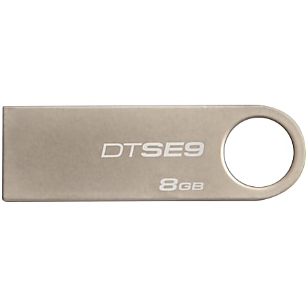 Kingston DataTraveler® SE9 USB 2.0 Flash Drive, 8GB, Champagne