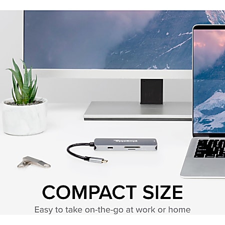 Plugable USB C Hub Multiport Adapter 7 in 1 Hub Compatible with