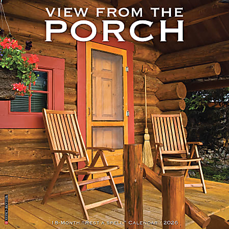2026 Willow Creek Press Scenic Monthly Wall Calendar, 12" x 12", Porch View, January To December, 52457