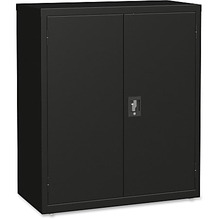 Lorell® Fortress Series Steel Storage Cabinet, 3-Shelf Adjustable 18"D, Black