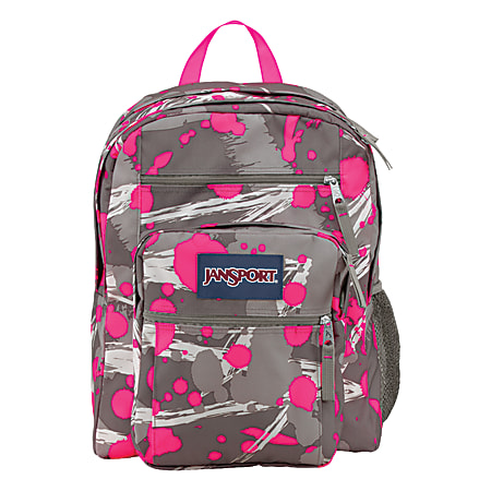 JanSport® Big Student Backpack, SuperBreak, Fluorescent Pink Super Splash