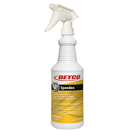 Betco Speedex Heavy Duty Cleaner/Degreaser - Ready-To-Use - 32 fl oz (1 quart) - Mint Scent - Fast Acting, Heavy Duty, Lint-free - Green - 1 Each