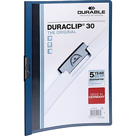 Durable Duraclip® 30 Report Covers, 8 1/2" x 11", Dark Blue