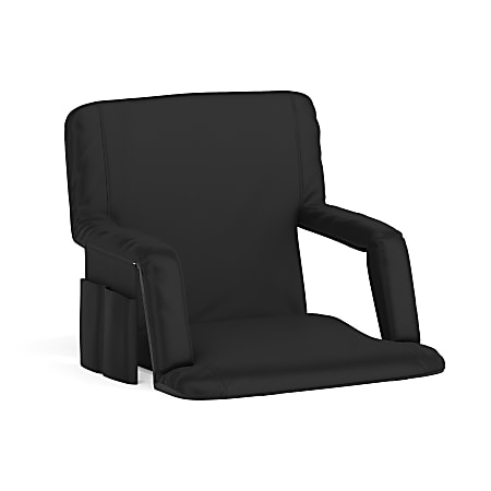 Flash Furniture Reclining Stadium Chair, Black