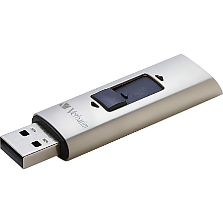 Verbatim 256GB Store 'n' Go Vx400 USB 3.0 Flash Drive - Silver - 256 GB - USB 3.0 - Silver - Lifetime Warranty - 1 Each