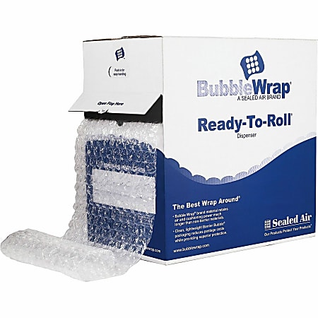 Sealed Air AirCap Cellular Cushioning Bubble Wrap, 12" x 100', Clear