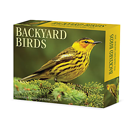 2026 Willow Creek Press Page-A-Day Daily Desk Calendar, 6-1/4" x 5-1/2", Backyard Birds, January To December, 53935