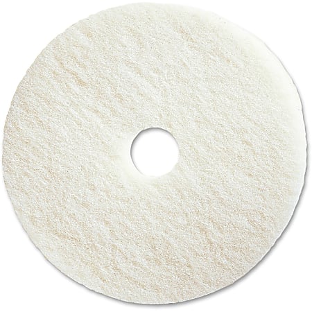 Genuine Joe Polishing Floor Pad - 19" Diameter - 5/Carton x 19" Diameter x 1" Thickness - Polishing, Floor - 175 rpm to 350 rpm Speed Supported - Resilient, Flexible, Dirt Remover, Soft, Non-abrasive, Long Lasting - Fiber, Resin - White