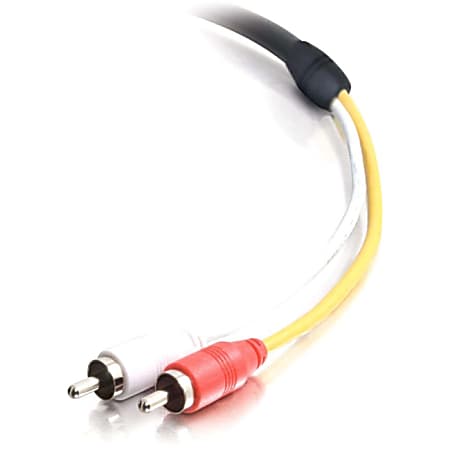 C2G 50ft CMG-Rated RCA Stereo Audio Cable With Low Profile Connectors
