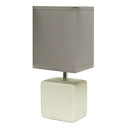 Simple Designs Petite Faux Stone Table Lamp, 11-13/16”H,