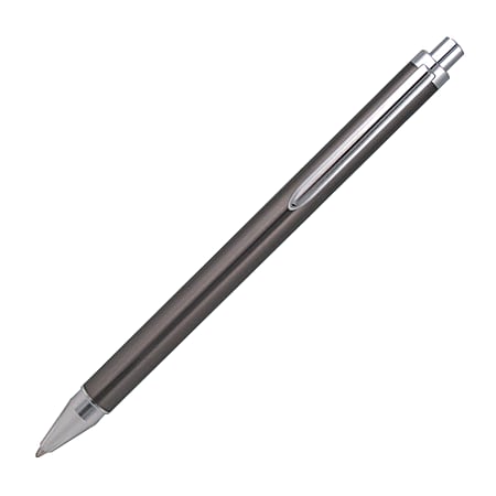 Yafa Schmidt® Capless Rollerball Pen, Medium Point, 0.6 mm, Titanium Barrel, Black Ink