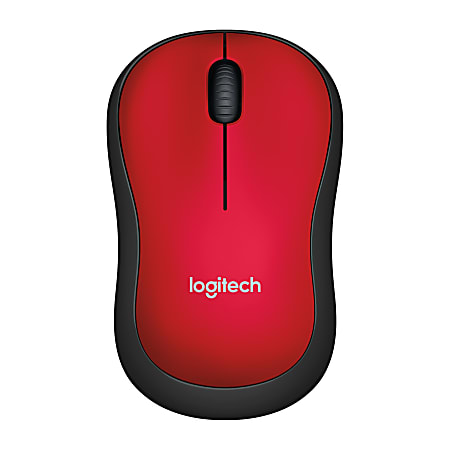 Logitech® M185 Wireless Mouse, Red, 910-003635