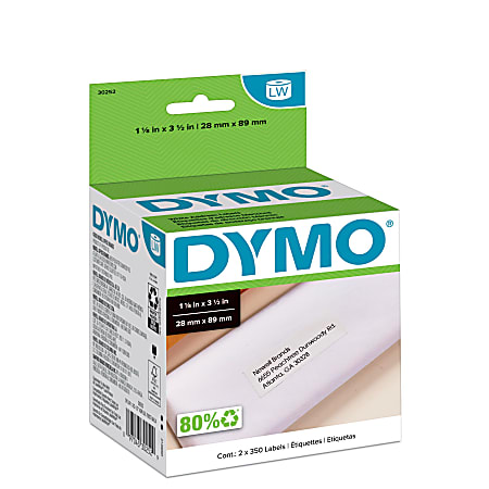 Dymo Compatible 30252 Address Labels 1 1/8 x 3 1/2