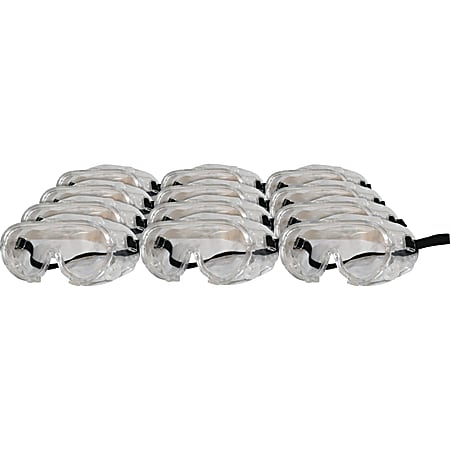 ProGuard Classic 808 Series Safety Goggles - Universal Size - Ultraviolet, Splash, Impact, Chemical Protection - Polyvinyl Chloride (PVC) - Clear - Anti-fog, High Visibility, Adjustable, Elastic Headband, Lightweight, Comfortable - 12 / Box