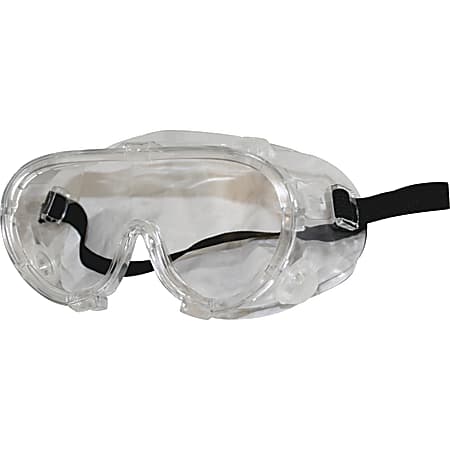 ProGuard Classic 808 Series Safety Goggles - Universal Size - Ultraviolet, Splash, Impact, Chemical Protection - Polyvinyl Chloride (PVC) - Clear - Anti-fog, High Visibility, Adjustable, Elastic Headband, Lightweight, Comfortable - 12 / Box