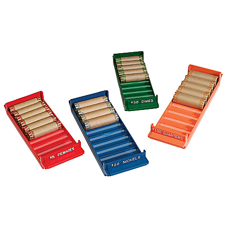 MMF Industries™ Porta-Count® System Coin Trays, Set Of 4 Assorted