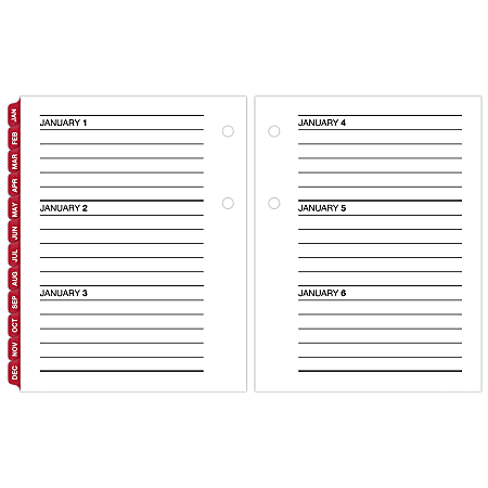 AT A GLANCE 2027 Daily Loose Leaf Desk Calendar Refill Mini 3 x 3 34 ...