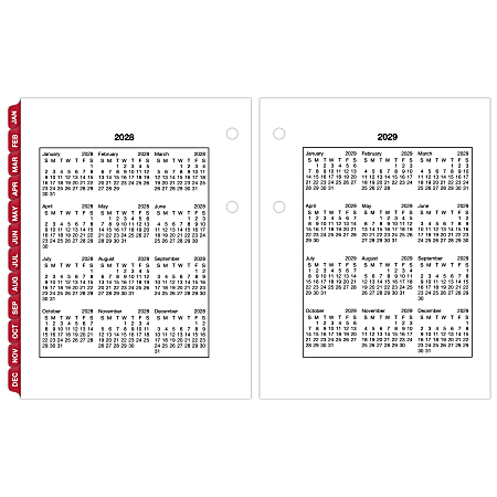 AT A GLANCE 2027 Daily Loose Leaf Desk Calendar Refill Mini 3 x 3 34 ...