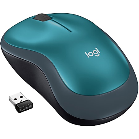 Logitech® M185 Wireless Mouse, Blue, 910-003636