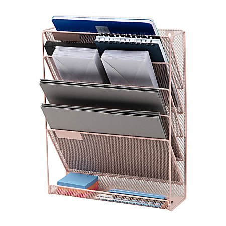 4-Tier Horizontal File Organizer Desktop Storage Rack For Documents Folders Office File Holder Space Saving Design P 29330252 - View #11
