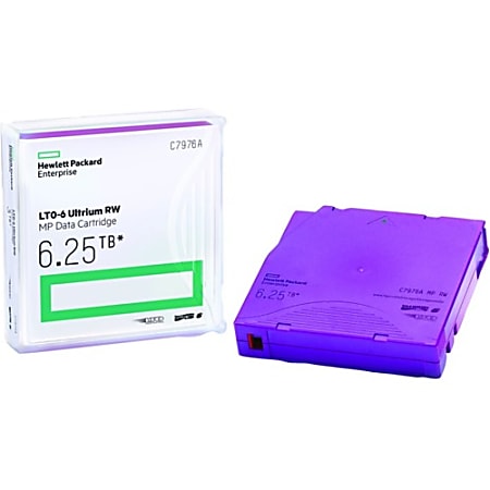 HPE LTO-6 Ultrium 6.25TB MP RW Non Custom Labeled Data Cartridge 20 Pack - LTO-6 - Rewritable - Labeled - C7976AN