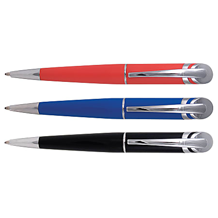 Aldo Domani Sportiva Ballpoint Pen, Medium Point, 0.8 mm, Assorted Barrels, Black Ink