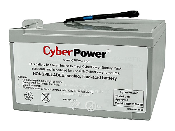 CyberPower RB12120X2B - UPS battery - 2 x battery - lead acid - 12 Ah - for Smart App Sinewave PR1000LCD