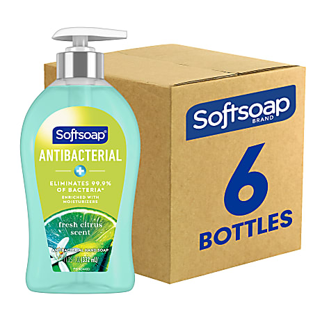 Softsoap® Antibacterial Liquid Hand Soap, Fresh Citrus Scent, 11.25 Oz, Total Qty 6