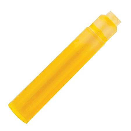 Monteverde® Standard-Size Fountain Pen Ink Cartridge Refills, Yellow, Pack Of 6 Refills